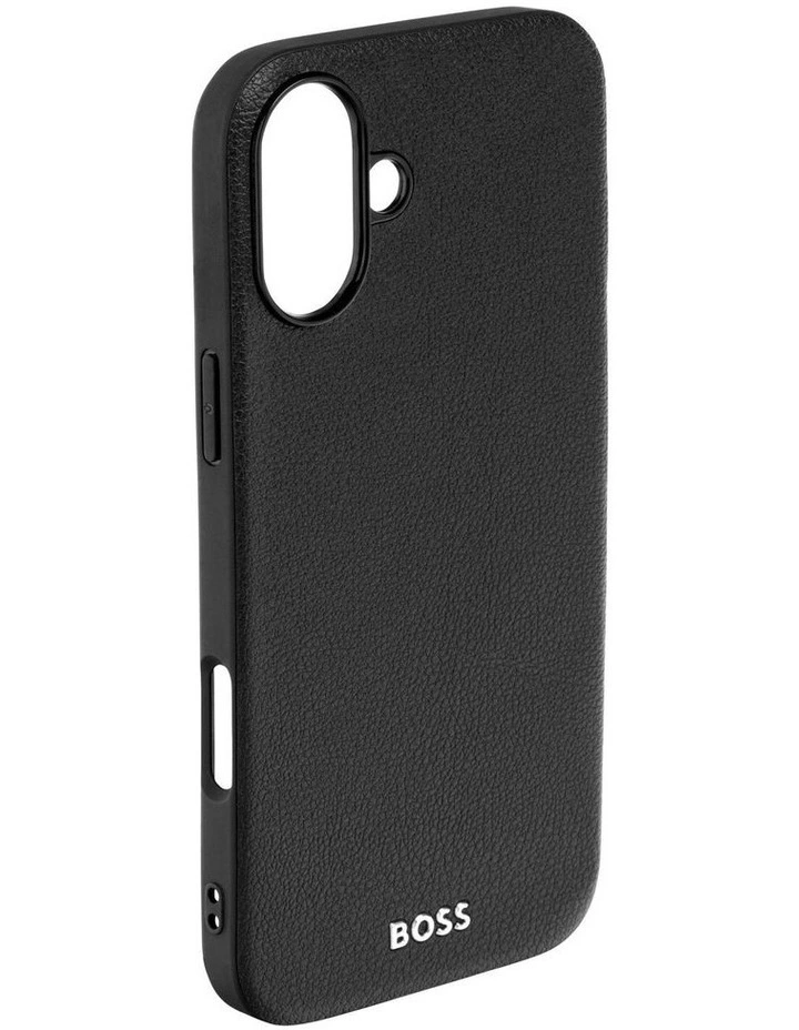 BOSS iPhone 16 Plus Grained Black Case image 5