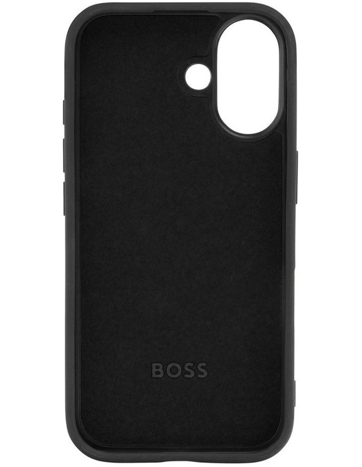 BOSS iPhone 16 Grained Black Case image 2