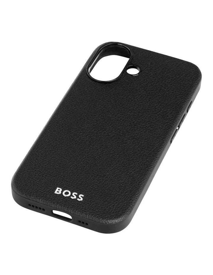 BOSS iPhone 16 Grained Black Case image 3