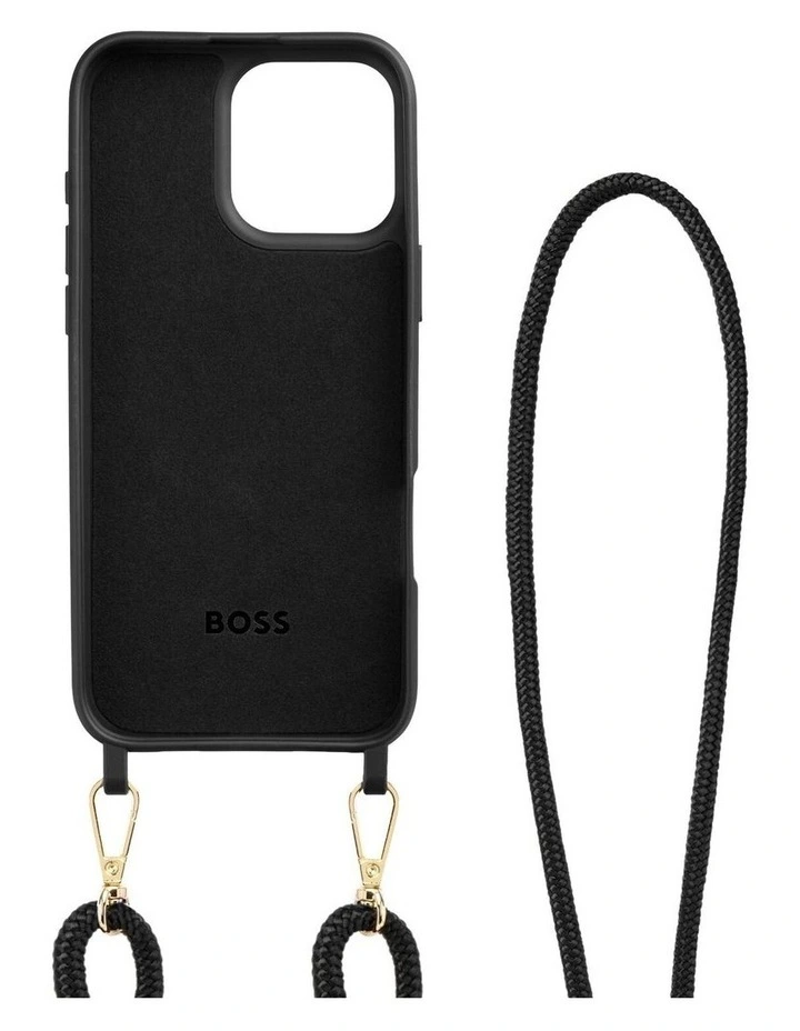 BOSS iPhone 16 Pro Max Double B Black/Gold Case image 2
