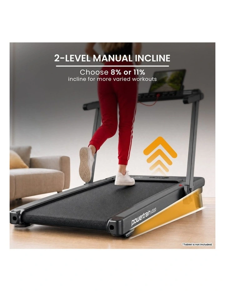 Powertrain V200 3.0HP 2-in-1 Foldable Electric Walking Pad 14kph Under Desk Running Machine Home Gym image 6