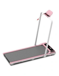Powertrain K300 Pink Foldable 2-in-1 Under Desk Walking Pad Treadmill 1.5HP 10km/h Incline Home