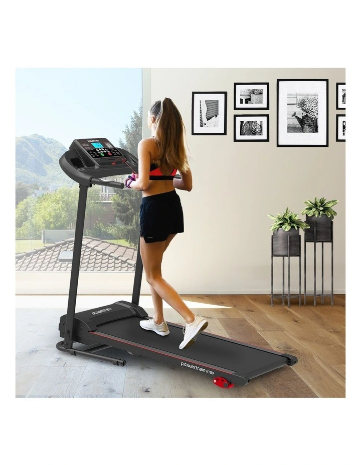Powertrain K100 Foldable Electric Treadmill 1100W Home Gym Cardio Running Walking Machine with image 5