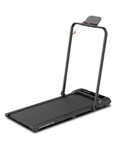Powertrain K300 Black Foldable 2-in-1 Under Desk Walking Pad Treadmill 1.5HP 10km/h Incline Home