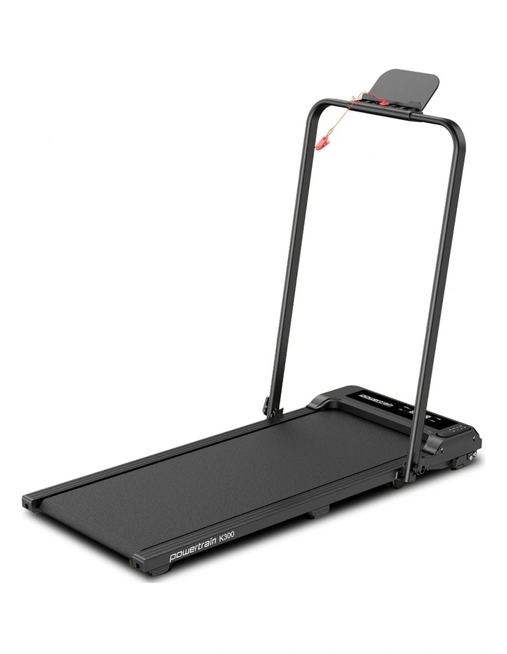 Powertrain K300 Black Foldable 2-in-1 Under Desk Walking Pad Treadmill 1.5HP 10km/h Incline Home image 1