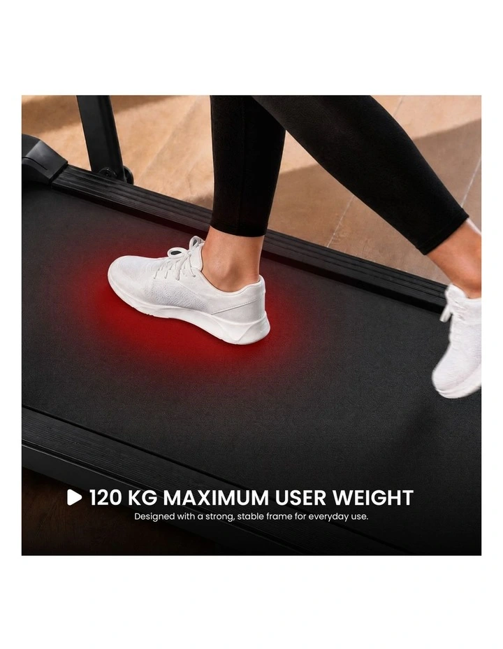 Powertrain K300 Black Foldable 2-in-1 Under Desk Walking Pad Treadmill 1.5HP 10km/h Incline Home image 4