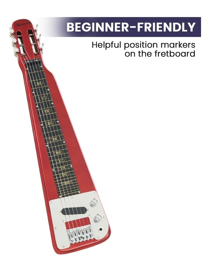 Karrera 6-String Steel Lap Guitar - Metallic Red image 4