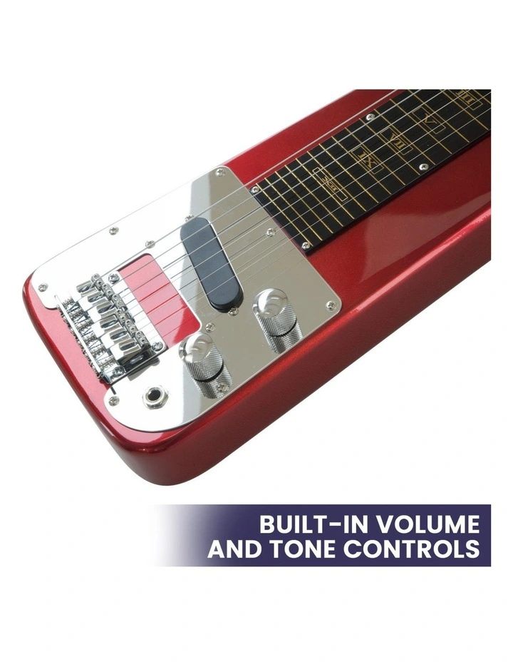 Karrera 6-String Steel Lap Guitar - Metallic Red image 5