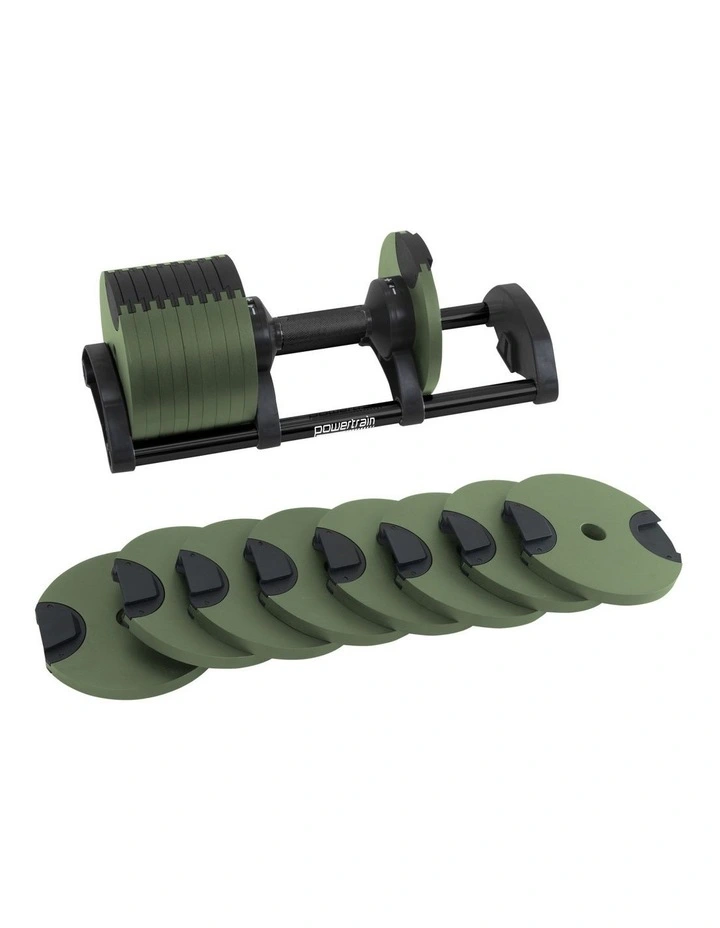 Powertrain 72kg Adjustable Dumbbells Pair with Stand 4-36kg Quick Dial Weight Set for Home Gym image 7