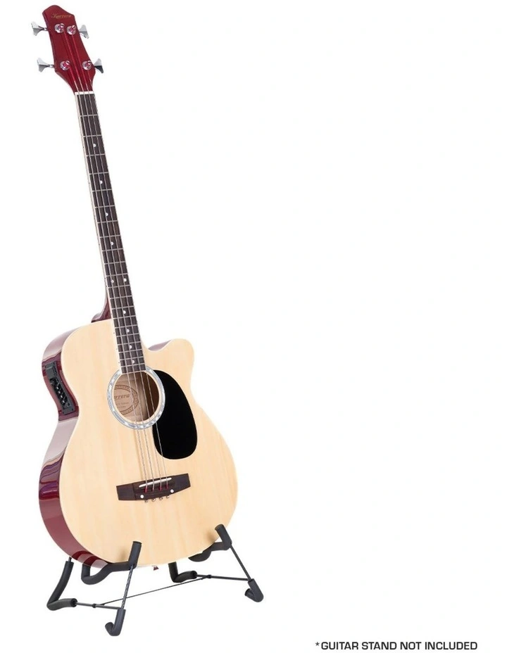 Karrera 4 String Acoustic Bass Guitar Electric Pickup 5 Band Equaliser Natural image 3