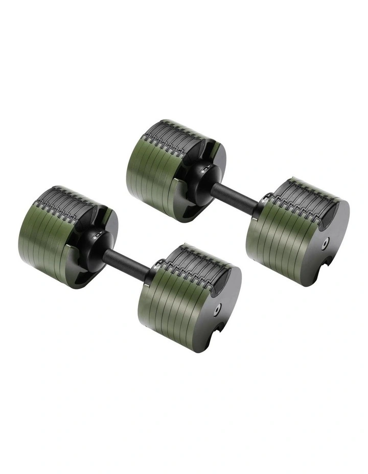 Powertrain Eon 72kg Adjustable Dumbbells Pair 4-36kg Quick Dial Cast Iron Weight Set for Home Gym image 2