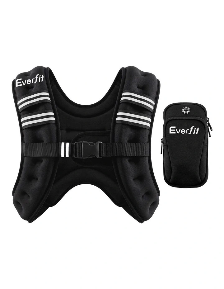 Everfit 8kg Weighted Vest Men Women, Reflective Running Vest with Armband Pouch image 3