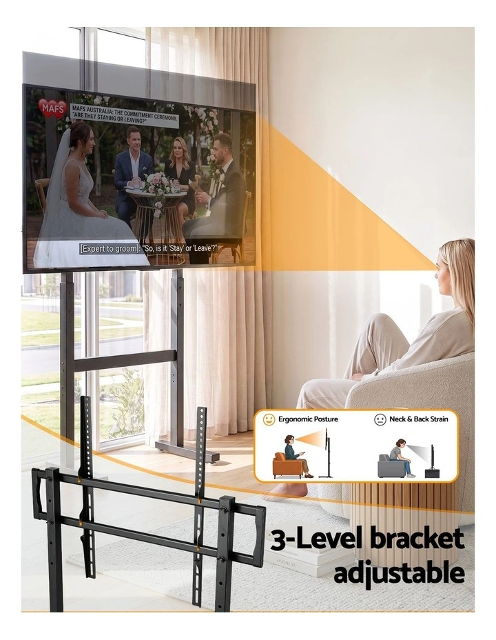 Artiss Universal Floor TV Stand for 32-100 Inch Screens Heavy Duty 40kg Capacity image 5