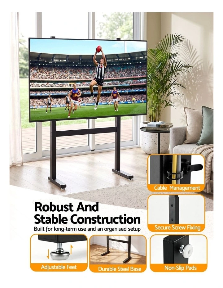 Artiss Universal Floor TV Stand for 32-100 Inch Screens Heavy Duty 40kg Capacity image 6