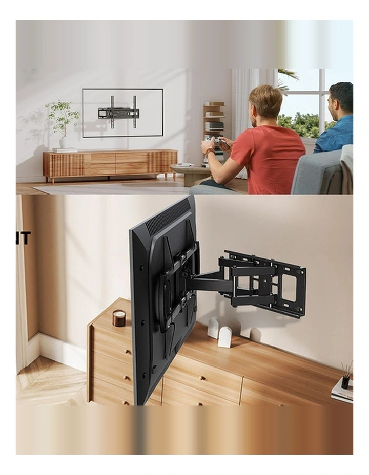 Full Motion Wall Mount TV Bracket Swivel and Tilt Heavy Duty Double Arm TV Hanger for 26 to 75 Inch image 4