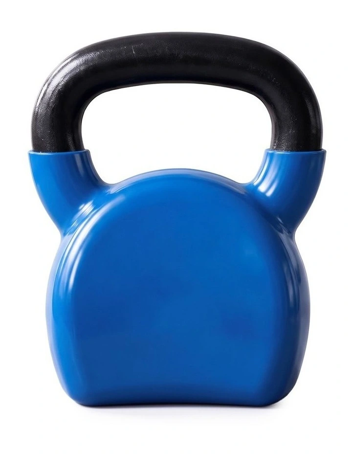 Everfit 16kg Kettlebell Cast Iron Weightlifting Bench Dumbbells Kettle Bell Blue image 3