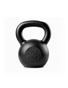 Everfit 20kg Cast Iron Kettlebell Powder Coating Flat Bottom Home Gym