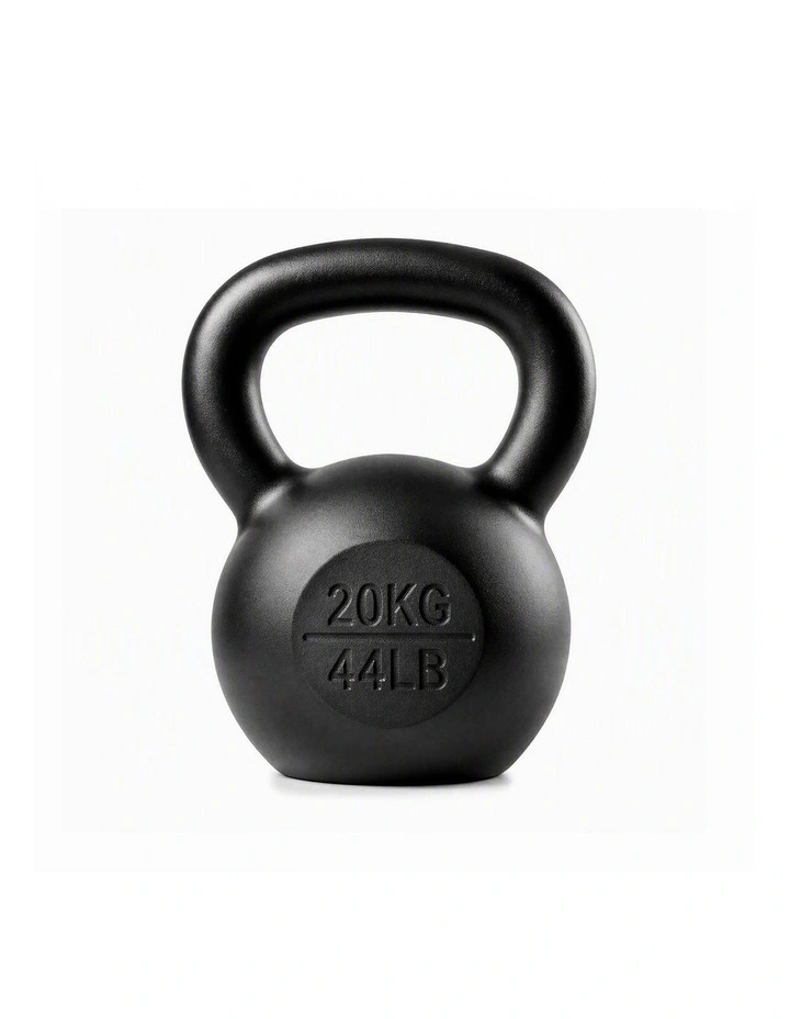 Everfit 20kg Cast Iron Kettlebell Powder Coating Flat Bottom Home Gym image 1