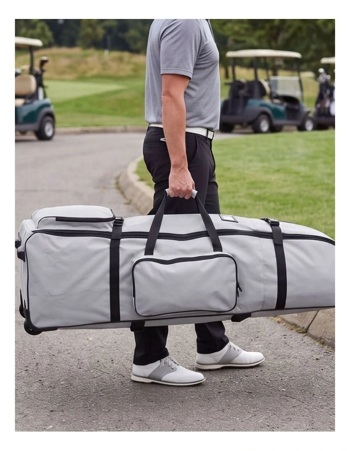 Centra Golf Travel Bag Padded Reinforced Wheels 900D Oxford for Airline,Grey image 6