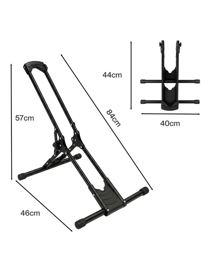 Monvelo Bike Stand Floor Storage Rack Foldable Carbon Steel for 16-29 Inch Black image 2