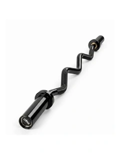 Centra Olympic Barbell Ez Curl Bar W Bar 810lbs Alloy Steel Black
