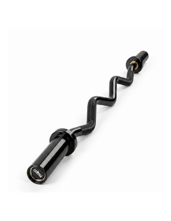 Centra Olympic Barbell Ez Curl Bar W Bar 810lbs Alloy Steel Black image 1