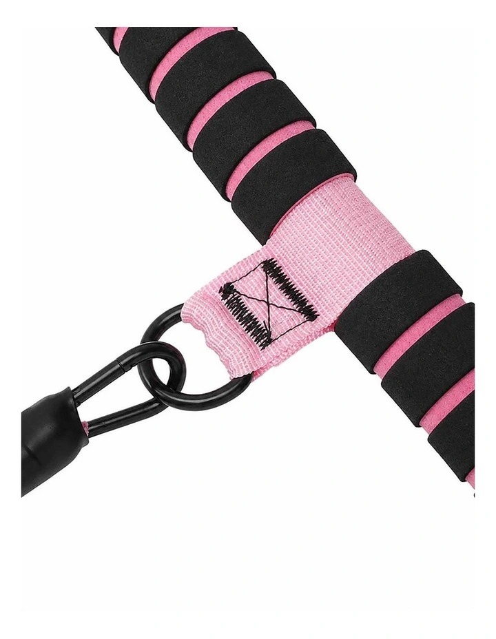 Centra Resistance Bands Set Foot Pedal 3 Tube Adjustable for Home Workout Pink image 5