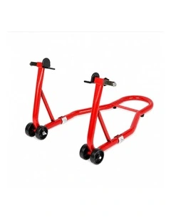 Monvelo Motorcycle Stand Heavy Duty 500KG Carbon Steel Lift Adjustable Fork Red