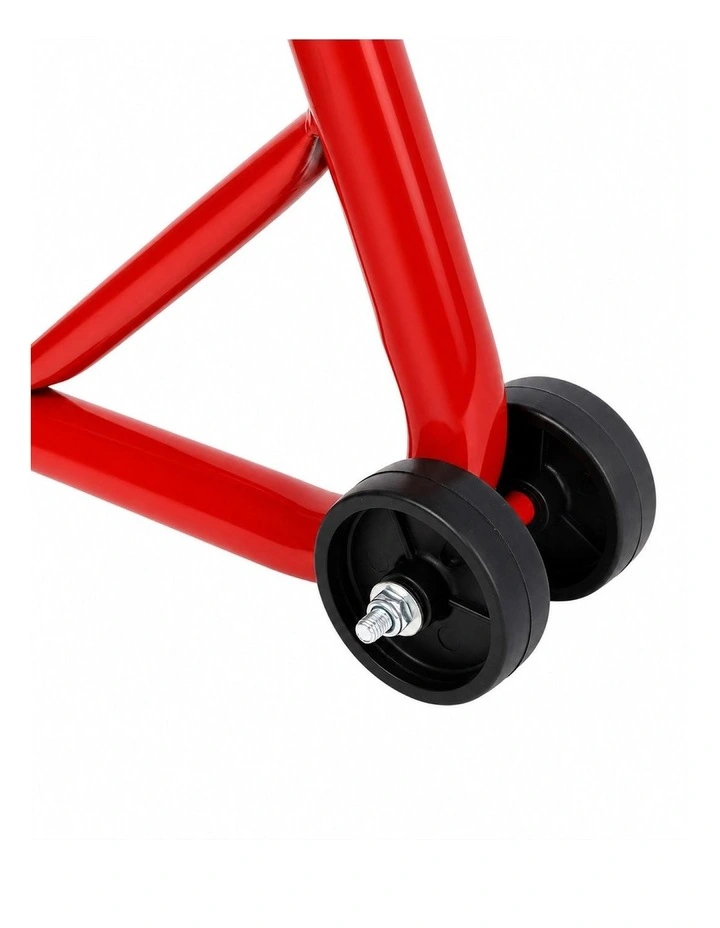 Monvelo Motorcycle Stand Heavy Duty 500KG Carbon Steel Lift Adjustable Fork Red image 3
