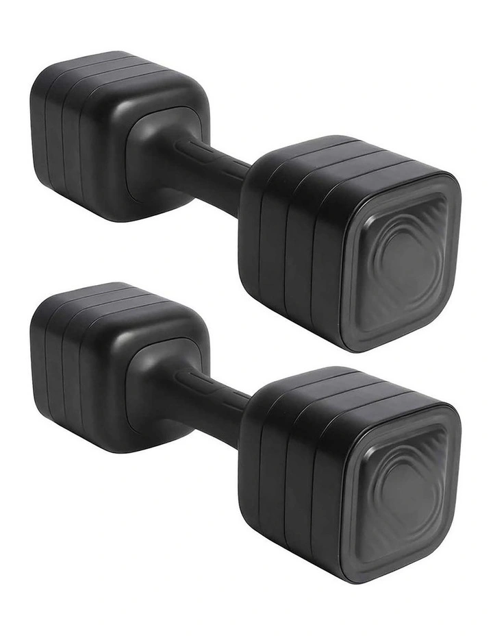 Centra Dumbbell Set Adjustable Dumbbells With TPU Grip For Home Gym Black 2pc image 1