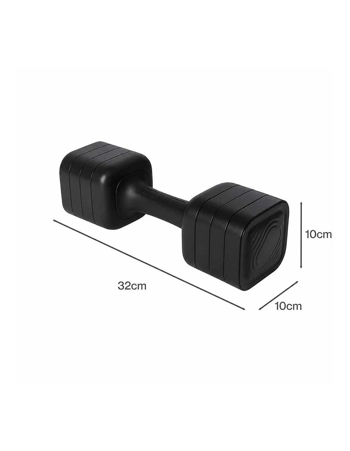 Centra Dumbbell Set Adjustable Dumbbells With TPU Grip For Home Gym Black 2pc image 2