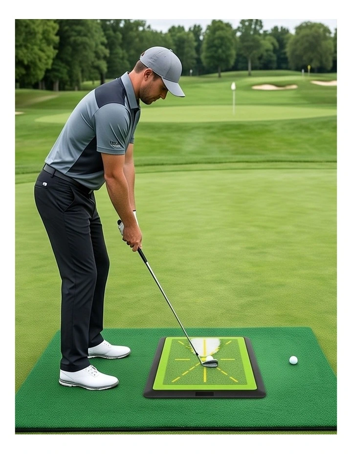 Centra Golf Hitting Mat Swing Path Feedback Rubber Base Indoor Practice Green image 7
