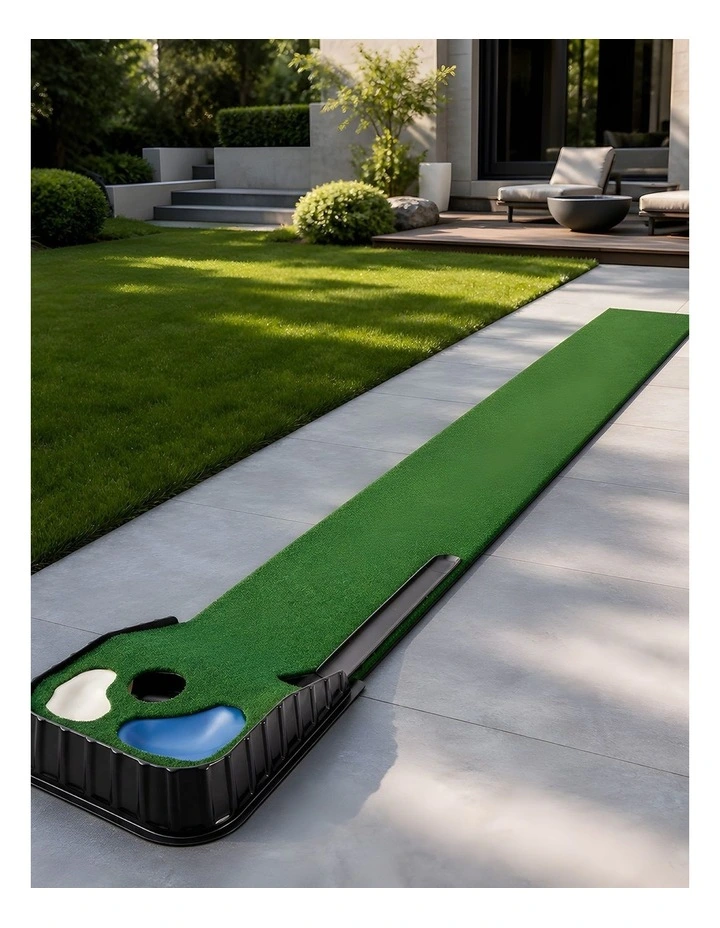Centra Golf Putting Mat Training Aid Auto Ball Return 270cm Indoor,Green image 6