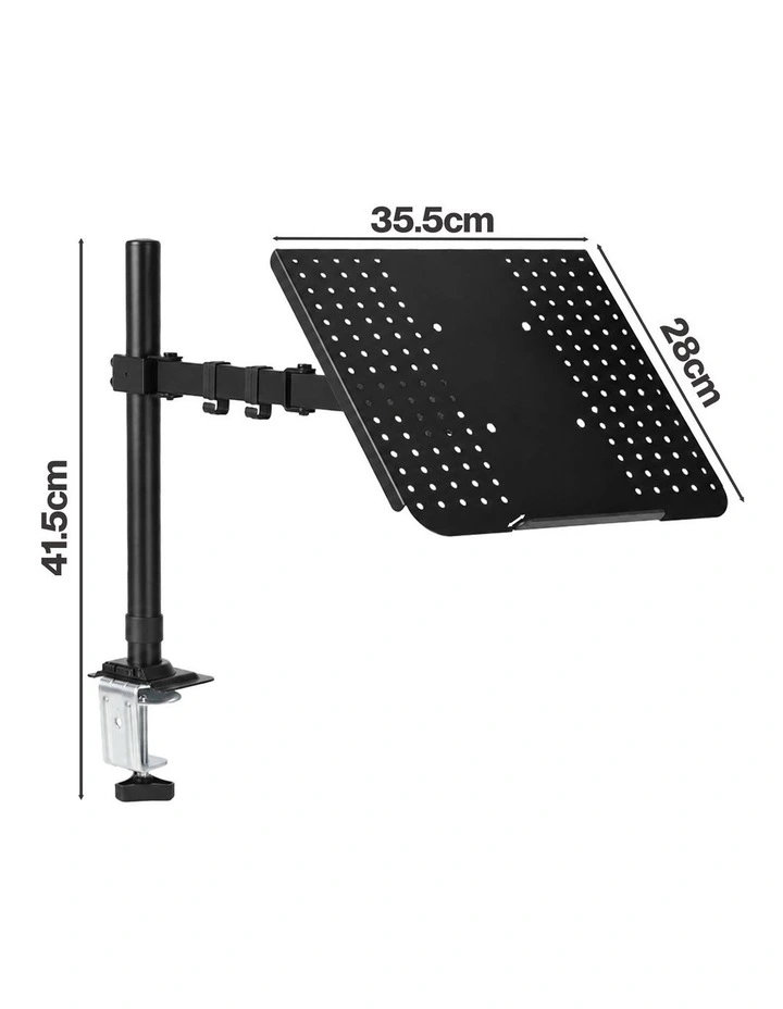 Levede Single Monitor Arm Desk Mount for 13-32 Inch Height Adjustable Black image 2