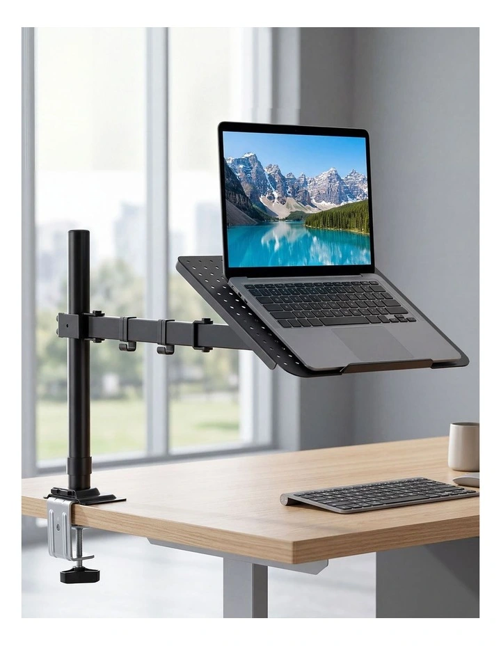 Levede Single Monitor Arm Desk Mount for 13-32 Inch Height Adjustable Black image 6