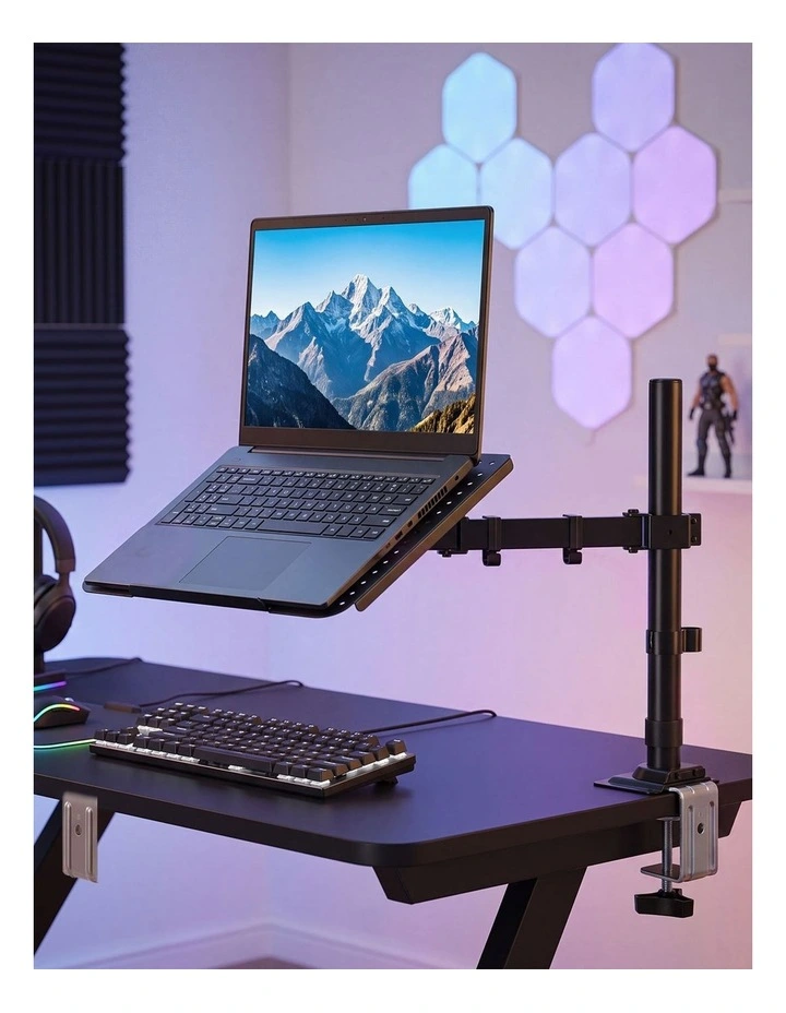 Levede Single Monitor Arm Desk Mount for 13-32 Inch Height Adjustable Black image 7