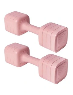 Centra Adjustable Dumbbells Set 2-5kg Quick Lock TPU Grip for Home Workout Pink