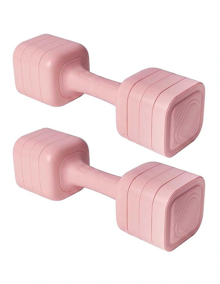 Centra Adjustable Dumbbells Set 2-5kg Quick Lock TPU Grip for Home Workout Pink image 1