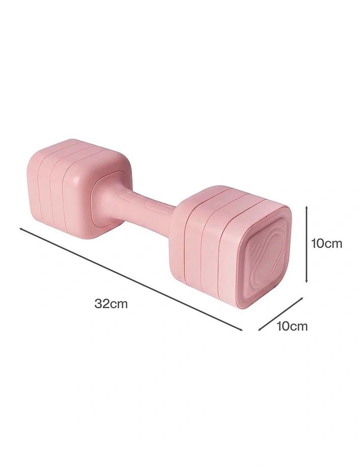 Centra Adjustable Dumbbells Set 2-5kg Quick Lock TPU Grip for Home Workout Pink image 2