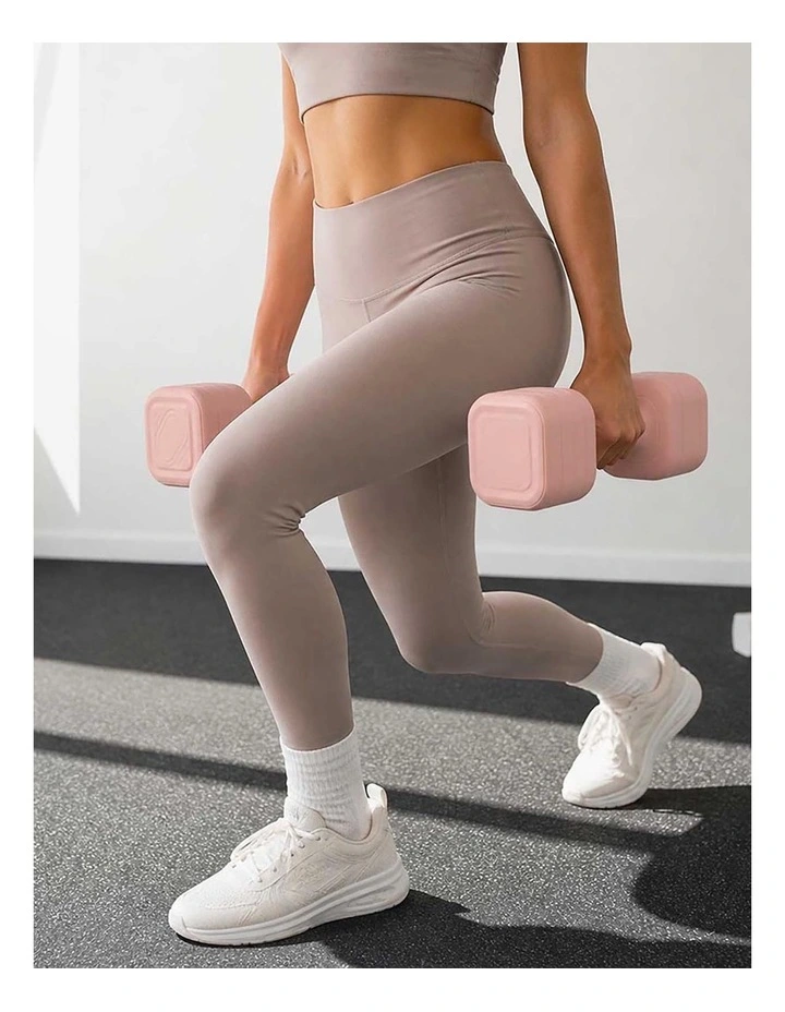 Centra Adjustable Dumbbells Set 2-5kg Quick Lock TPU Grip for Home Workout Pink image 6