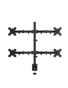 Levede Quad Monitor Arm Stand 10-27 Screens Desk Mount Adjustable Swivel Arms