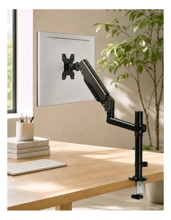 Levede Single Monitor Arm Adjustable 2-Way Desk Mount Rotatable 13-32 inch Black image 6