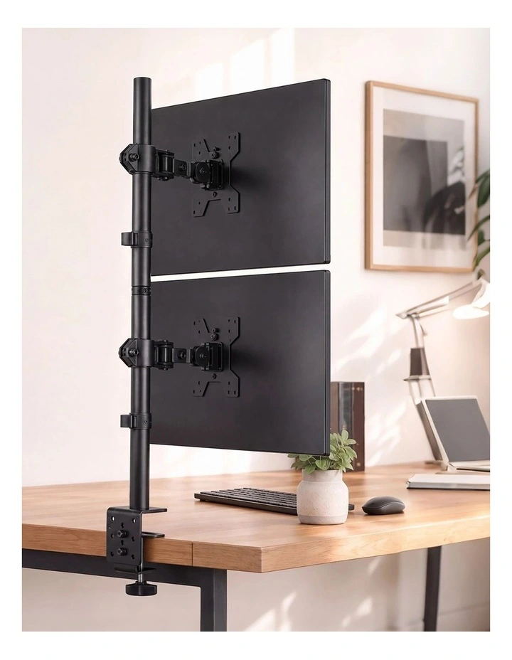 Levede Dual Monitor Arm Adjustable Stand Mount For 13-34 Inch Office Black image 6