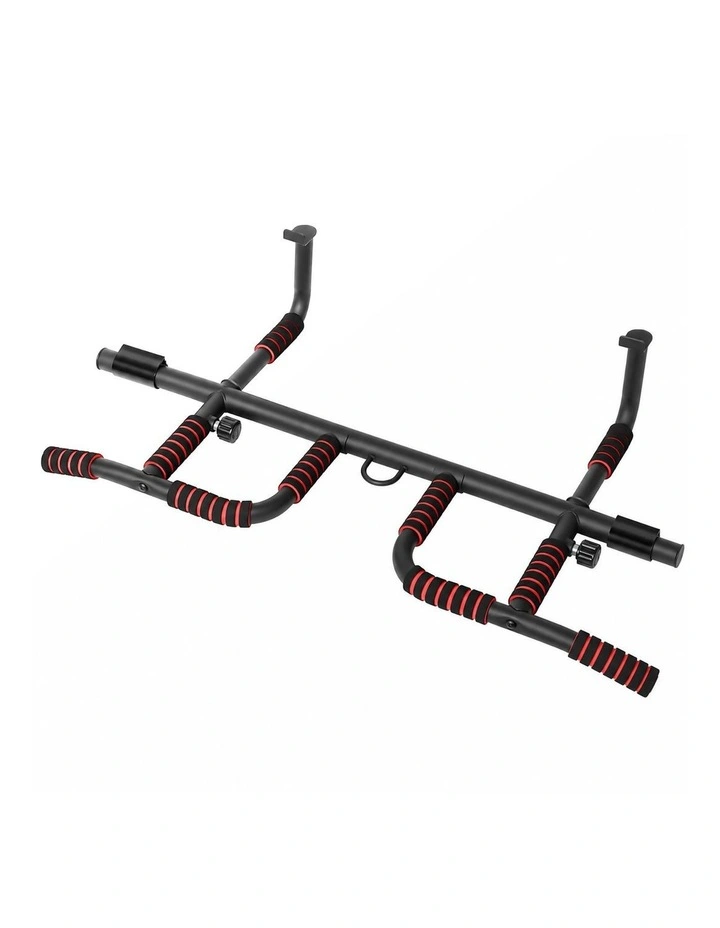Centra Pull Up Bar Doorway No Drill 200kg Heavy Duty Carbon Steel for Home Black image 1