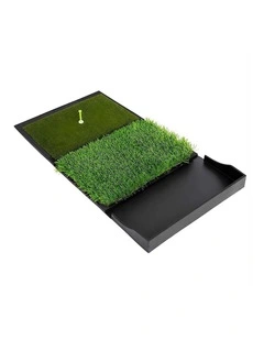 Centra Golf Hitting Mat Practice Dual Turf with Rubber Base Indoor Outdoor Green