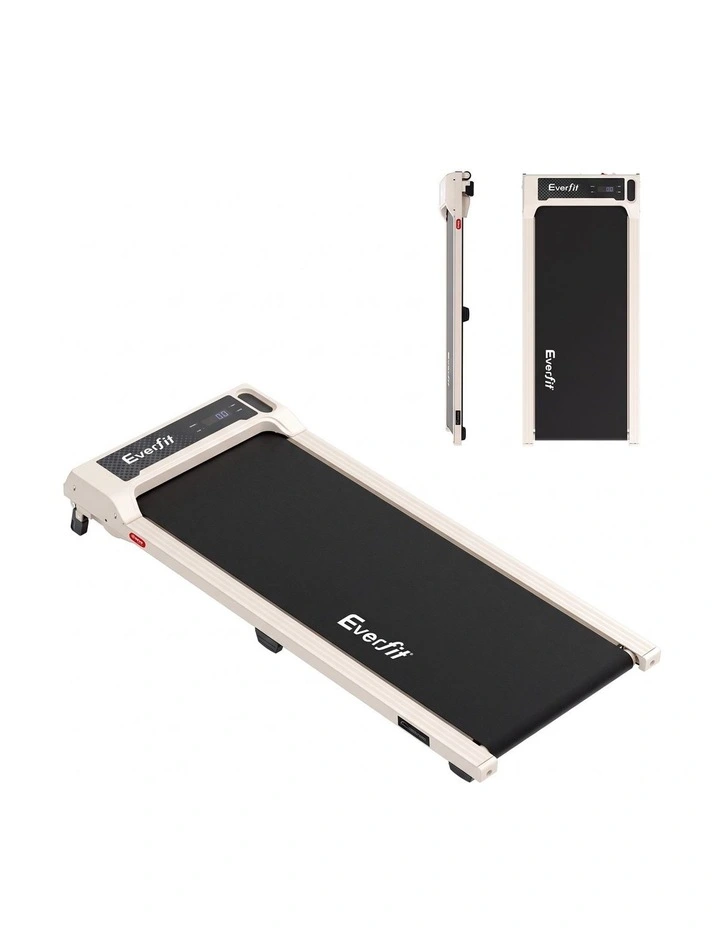 Everfit 3 in 1 Walking Pad Treadmill 12% Incline Under Desk Treadmills for Home Gym 40cmBelt Beige image 2