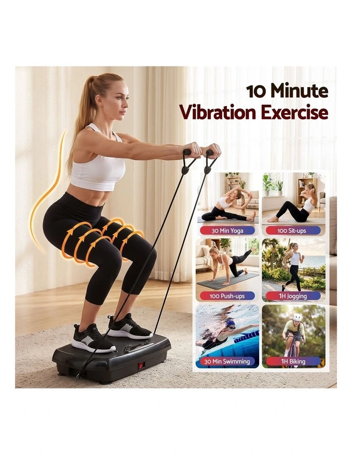 Everfit Vibration Plate Exercise Machine 150 Speed Levels Bluetooth 150kg Capacity Black image 4
