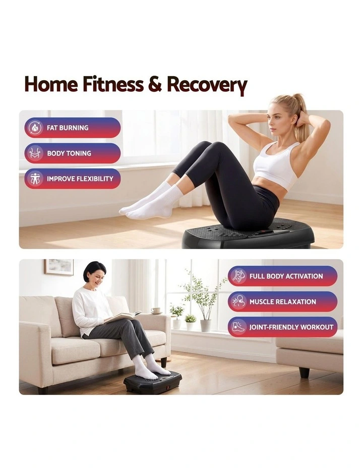 Everfit Vibration Plate Exercise Machine 150 Speed Levels Bluetooth 150kg Capacity Black image 5