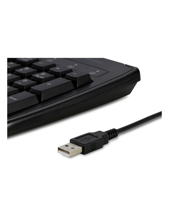 Kensington Washable Wired Keyboard For PC Laptop Black Antimicrobial image 3
