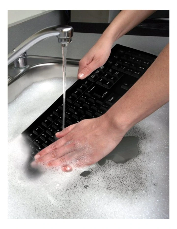 Kensington Washable Wired Keyboard For PC Laptop Black Antimicrobial image 5